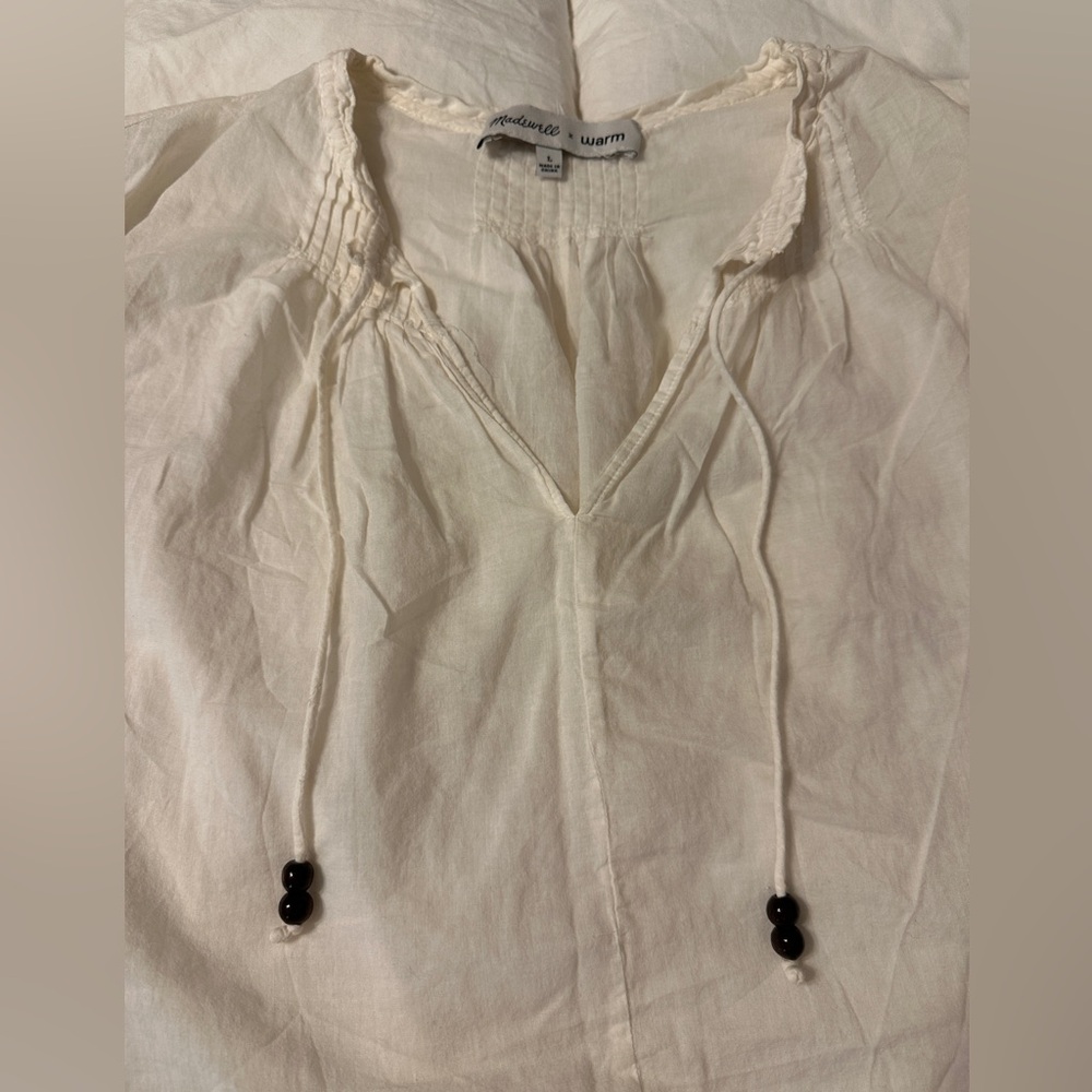 Madewell x Warm Pintuck Women's Top - Size L - Picture 6 of 12